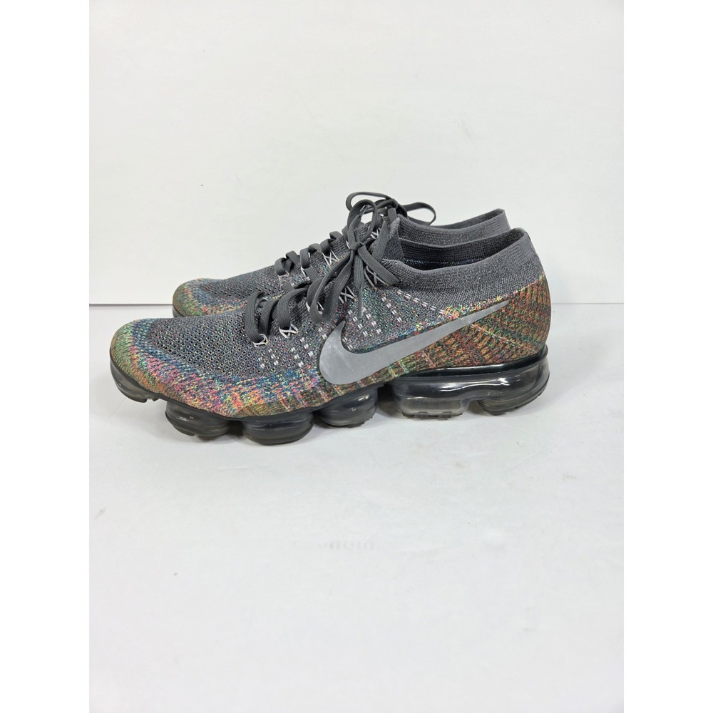 Nike Air Max VaporMax Flyknit 1 Grey Multi-Color Men Sz 10.5